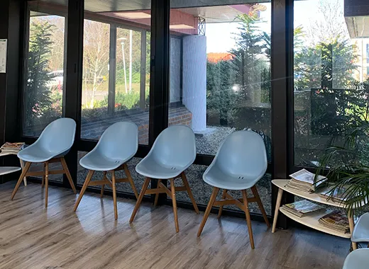 Image de la salle d'attente de notre clinique pédagogique