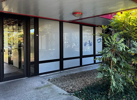 Photo de l'entrée de notre clinique pédagogique